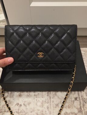 CHANEL Black Caviar WOC GHW